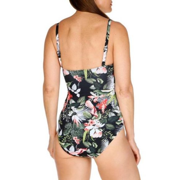 Niptuck Swim Black Isle Of Waimea Joanne Twist Front One Piece Swimsuit Sz 6 NWT - Picture 3 of 5